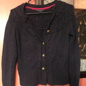 Tommy Hilfiger navy cableknit sweater